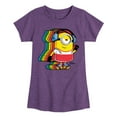 thumbnail image 1 of Despicable Me Minions - Retro Rainbow Skater - Toddler & Youth Girls Short Sleeve Graphic T-Shirt, 1 of 5