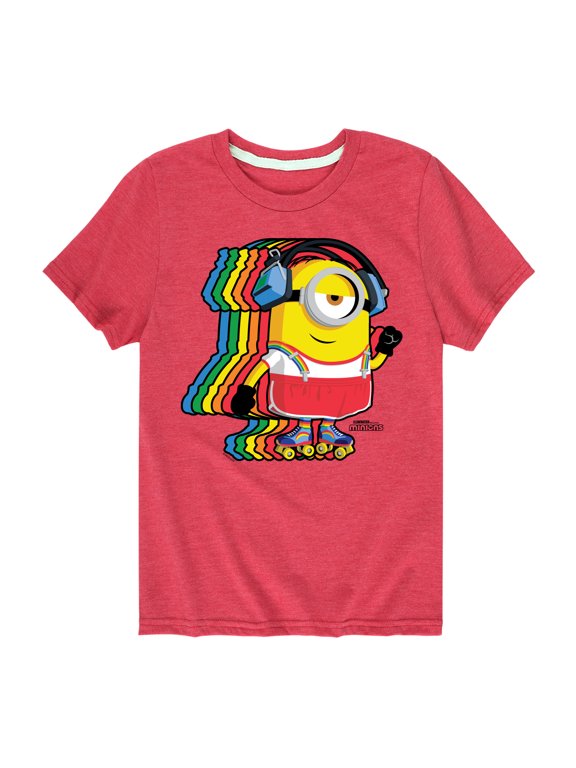 Minions - Retro Rainbow Skater Boys' Short Sleeve Graphic T-Shirt