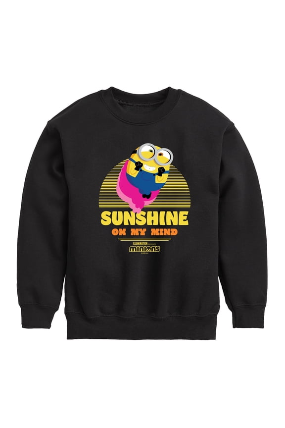 Minions - Sunshine On My Mind - Toddler & Youth Crewneck Fleece Sweatshirt