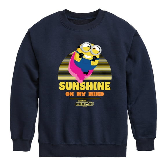 Despicable Me Minions - Sunshine On My Mind  - Toddler & Youth Crewneck Fleece Sweatshirt