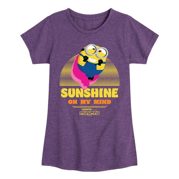 Despicable Me Minions - Sunshine On My Mind - Toddler & Youth Girls Short Sleeve Graphic T-Shirt