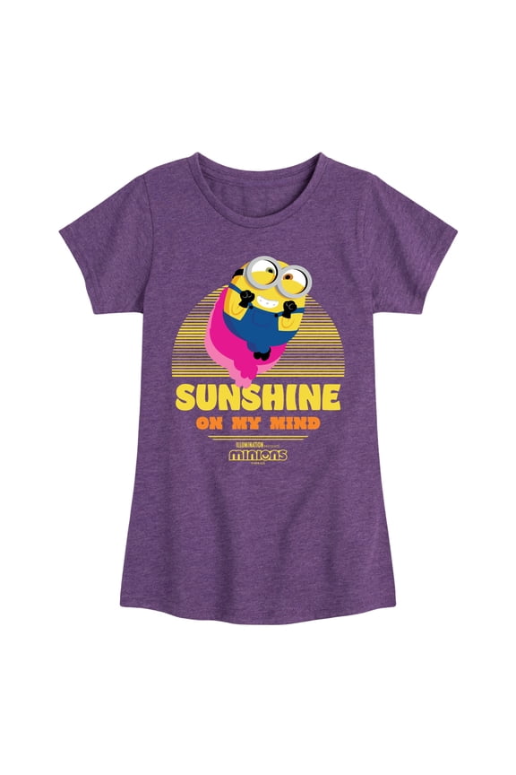 Minions - Sunshine On My Mind - Toddler & Youth Girls Short Sleeve Graphic T-Shirt