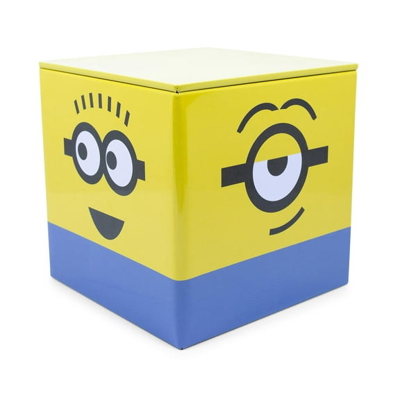 Despicable Me Minions Tin Storage Box Cube Organizer with Lid | 4 Inches