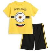 Despicable Me Minions Toddler Boys T-Shirt and Shorts Outfit Set Infant to Big Kid