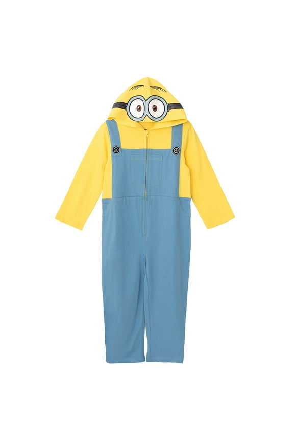 Minions Toddler Boys Zip Up Costume Coverall Toddler to Big Kid