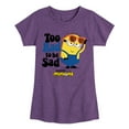 thumbnail image 1 of Despicable Me Minions - Too Rad To Be Sad - Toddler & Youth Girls Short Sleeve Graphic T-Shirt, 1 of 5