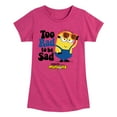 thumbnail image 1 of Despicable Me Minions - Too Rad To Be Sad - Toddler & Youth Girls Short Sleeve Graphic T-Shirt, 1 of 5