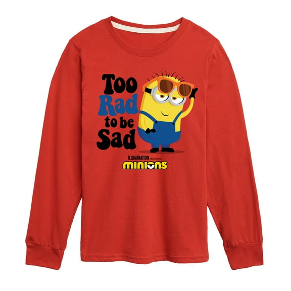 Despicable Me Minions - Too Rad To Be Sad - Toddler & Youth Long Sleeve Graphic T-Shirt