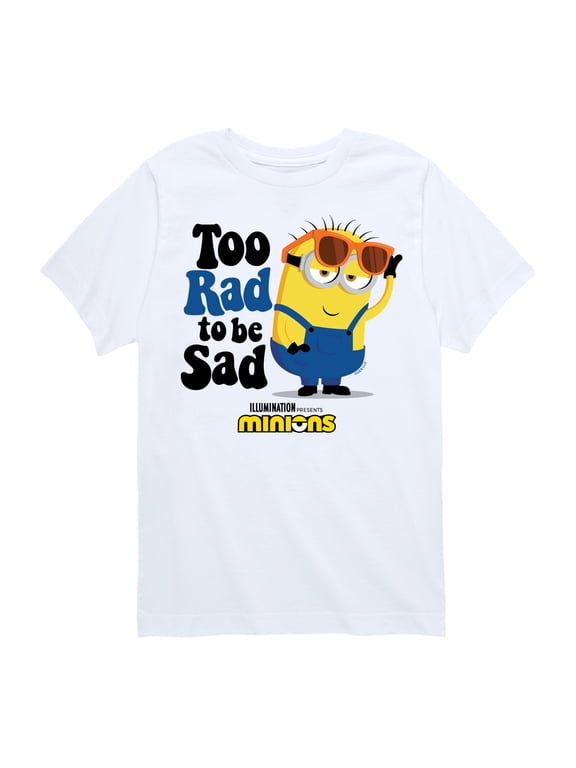 Minions - Too Rad To Be Sad Boys' Short Sleeve Graphic T-Shirt