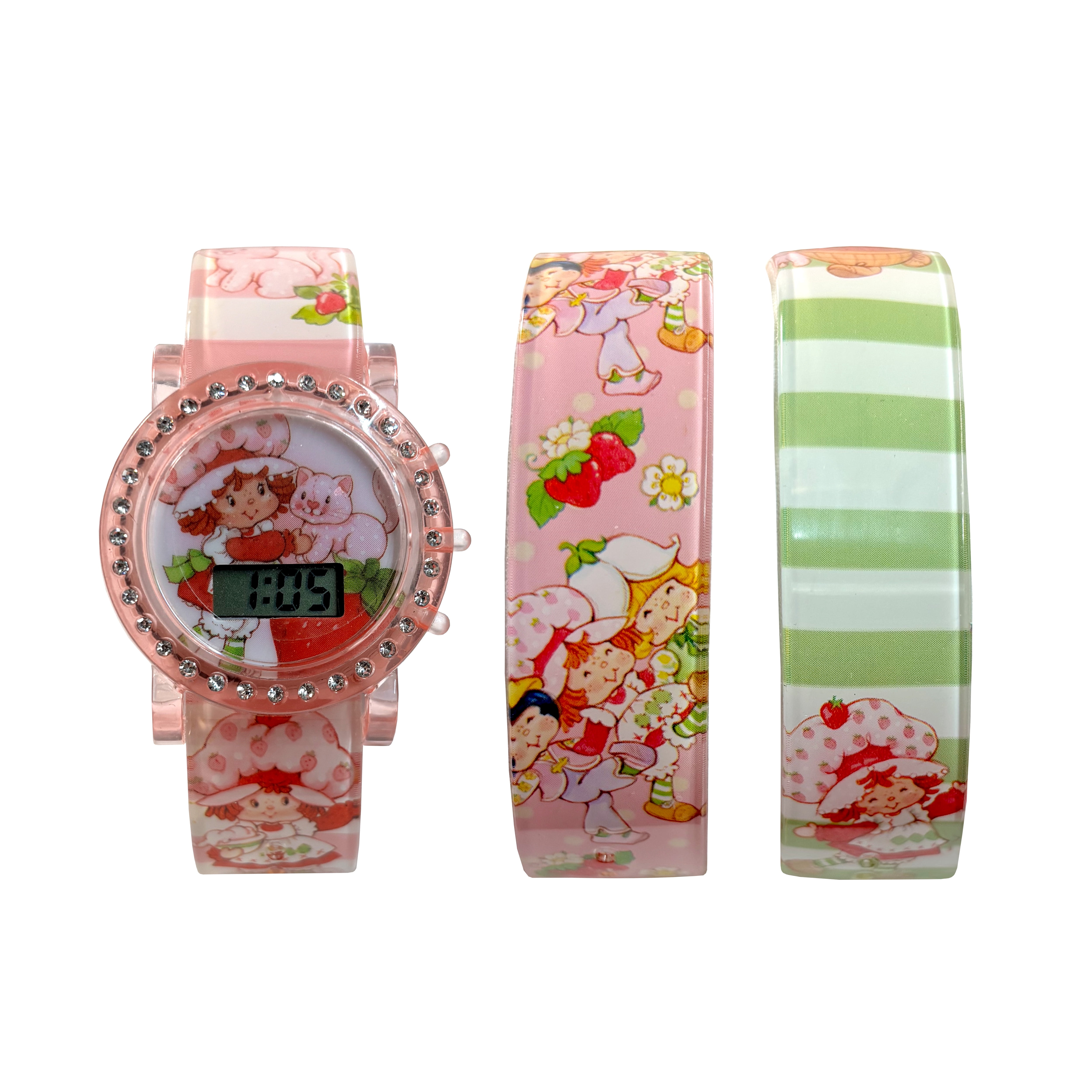 Strawberry Shortcake Girls 3 in 1 Intercahageable Strap Watch Set ;STR40005WM