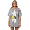 thumbnail image 1 of Despicable Me Minions Women's I Woke Up Like This Nightgown Pajama Shirt Dress For Adults, 1 of 7