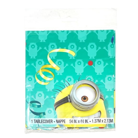 Despicable Me Minon Birthday Party Tablecover Decoration - 54" X 84"