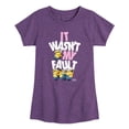 thumbnail image 1 of Despicable Me - My Fault - Youth Girls Fitted Short Sleeve T-Shirt, 1 of 4