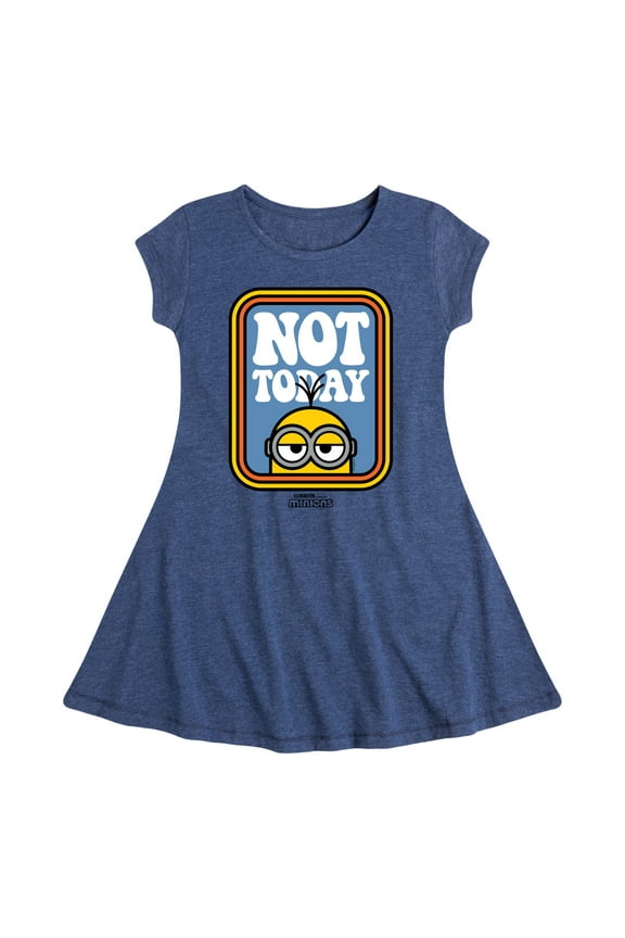 Minions - Not Today - Toddler & Youth Girls Raglan Graphic T-Shirt