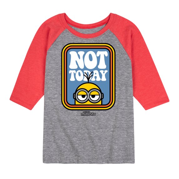 Despicable Me - Not Today - Toddler & Youth Raglan Graphic T-Shirt