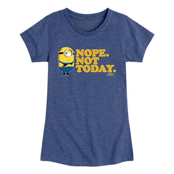 Despicable Me - Not Today - Youth Girls Fitted Short Sleeve T-Shirt