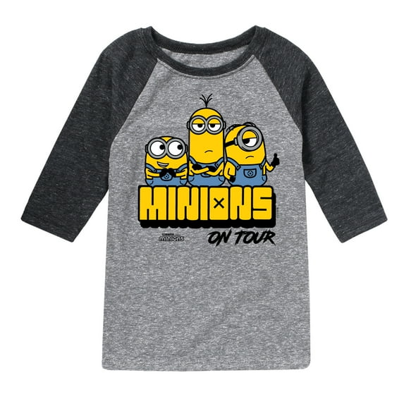 Despicable Me Minions - On Tour - Toddler & Youth Raglan Graphic T-Shirt