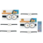 Despicable Me Party Supplies Bundle Pack includes 16 Party Paper Goggles Masks and 1 Dinosaur Sticker Sheet