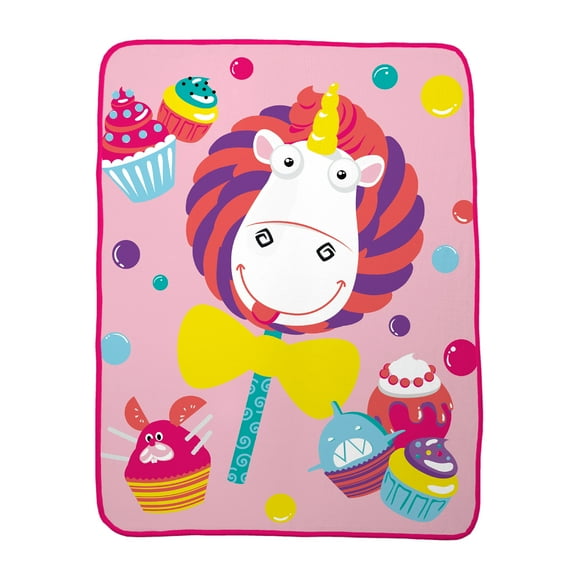 Despicable Me Plush Throw, Kids Bedding, 46? x 60?, Fluffy the Unicorn