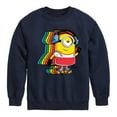thumbnail image 1 of Despicable Me Minions - Retro Rainbow Skater - Toddler & Youth Crewneck Fleece Sweatshirt, 1 of 5