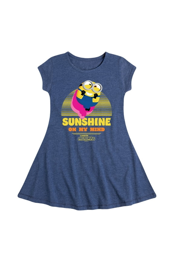 Minions - Sunshine On My Mind - Toddler & Youth Girls Fit & Flare Dress