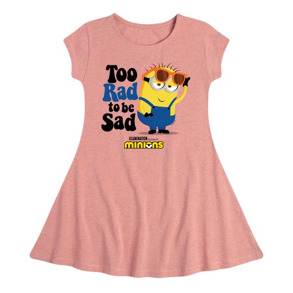 Despicable Me - Too Rad To Be Sad - Toddler & Youth Girls Fit & Flare Dress