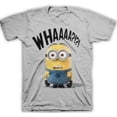 thumbnail image 1 of Despicable Me Whaaa Minion Gray Adult T-Shirt, 1 of 1
