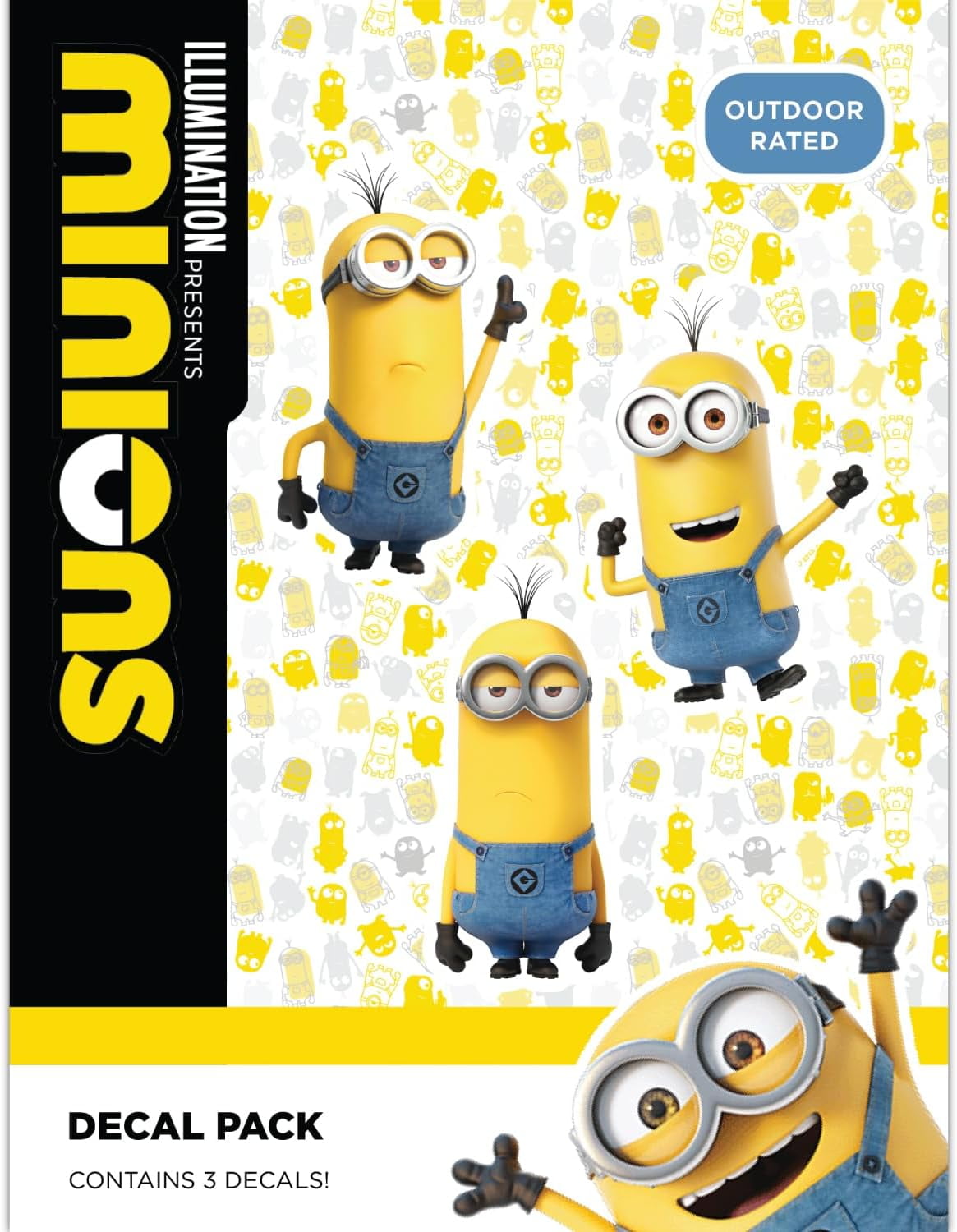 Despicable Me Minions Decals - Set of 3 Kevin Stickers for Car Water ...
