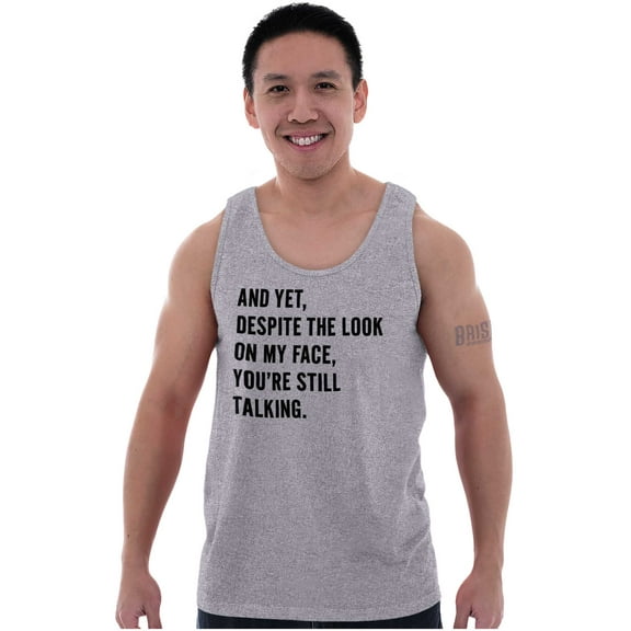 Despite My Face You're Still Talking Plus Size Graphic Tank Top Brisco Brands 3X