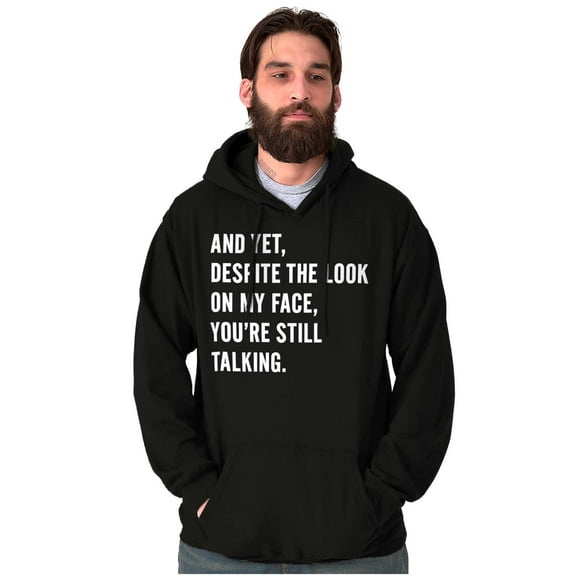 Despite My Face You're Still Talking Unisex Plus Fleece Graphic Hoodie Brisco Brands 2X