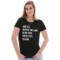 thumbnail image 1 of Despite My Face You're Still Talking Womens Slim Fit Graphic Tee Brisco Brands S, 1 of 6