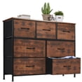 thumbnail image 1 of Desser For Bedroom With 7 Fabric Drawers Organizer Storage Closet Chest Clothes For Living Room Display Cabinet Of Furniture,Brown, 1 of 7