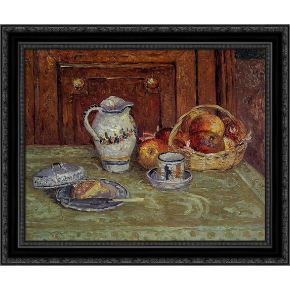 Dessert 24x20 Black Ornate Wood Framed Canvas Art by Maufra, Maxime