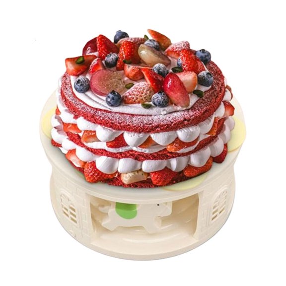 Rotary Sushi Machine Automatic Rotating Table Display Stand Swing Tray Turntable Double Layer Revolving Dessert Machine