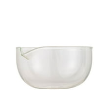 Dessert Bowl with Drainage Spout Small Large 500Ml, Soup Bowls Household Ramen Bowl Tableware High Temperature Double Bowl Fruit Salad Bowl Borosilicate Glass Tea Bowl