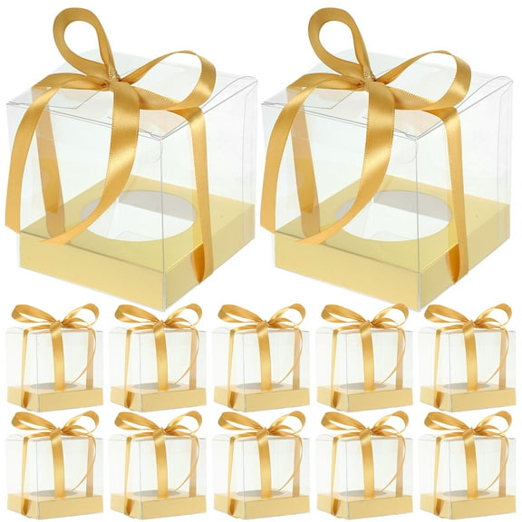 Dessert Box Gift Wrapped Small Boxes Clear Cake Holder Packing 30 Pcs Cheesecakes Bakery for Bulk The Pet Transparent