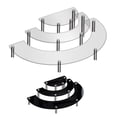 thumbnail image 1 of Dessert Cupcake Stands Set Of 3 Cup Cake Treat Stand 3 Tier Acrylic Cupcake Stand Display Shelves Riser Dessert Display Tower&nbsp;For Party Wedding Collectibles Figures, 1 of 10