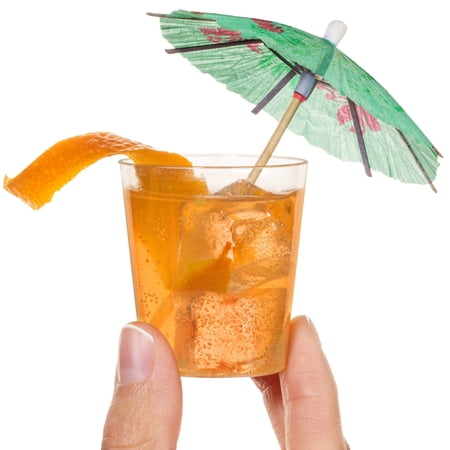 Dessert Cups 2.0oz Shot Glasses Pack - Round Clear Plastic Classic Shot Cups for Serving Drinks, Desserts, Fruits & Appetizers - Mini Circular Dessert Cups for Sampling, Tasting, Reusable