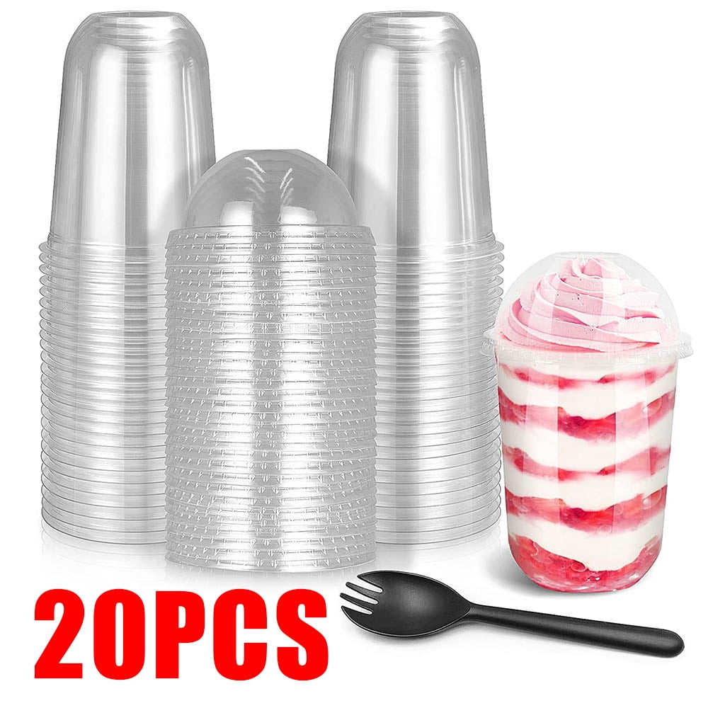 Inline Plastics TS12CCRD Safe-T-Fresh® Clear 12 oz Disposable Snack Cup  with Dome Lid - 4 3/8Dia x 4 1/2H