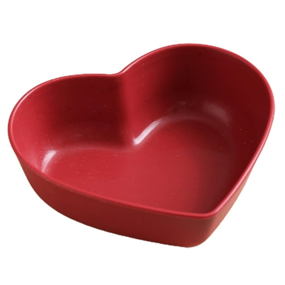 Dessert Dish Heart-shaped Stackable Drop Resistant Washable Sound Construction Pack Food Anti-deform Seasoning Plate for Dining Room