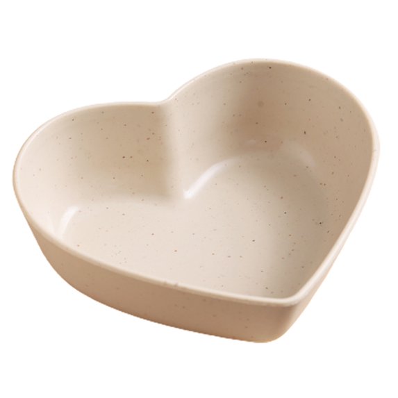 Dessert Dish Heart-shaped Stackable Drop Resistant Washable Sound Construction Pack Food Anti-deform Seasoning Plate for Dining Room
