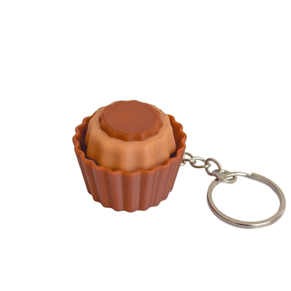 Dessert Fidget Keychain Clicker Toy – Chocolate Shaped Clicking Fidget, PortableKeychain Clicker, Focus Gadget for Adults