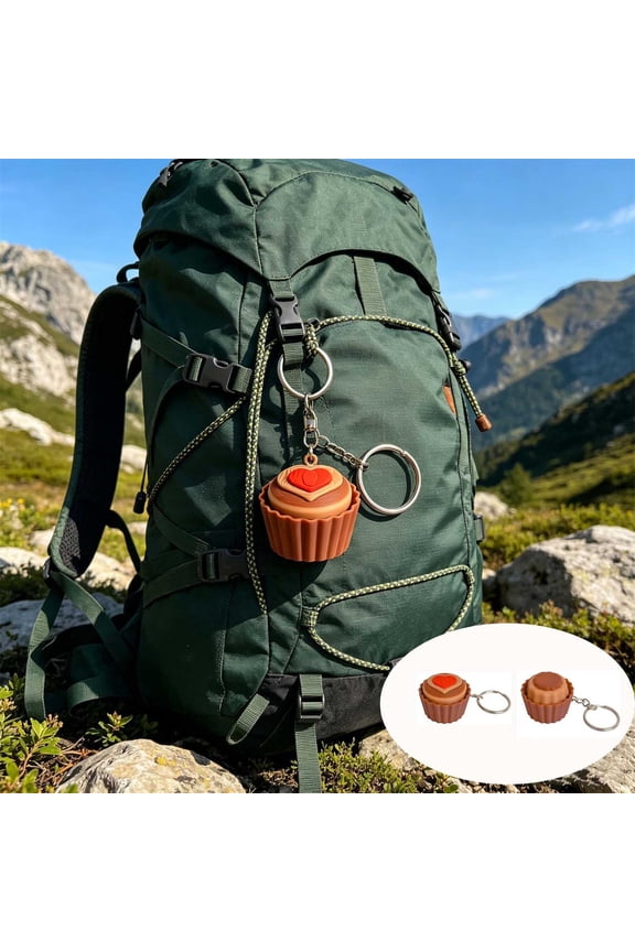 Dessert Fidget Keychain Clicker Toy – Chocolate Shaped Clicking Fidget, PortableKeychain Clicker, Focus Gadget for Adults