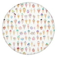 thumbnail image 1 of Dessert Food Pattern Tablecloth Colorful Ice Cream Sweet Treats Summer Theme Round Waterproof Table Cover with Elastic Edges, 1 of 7