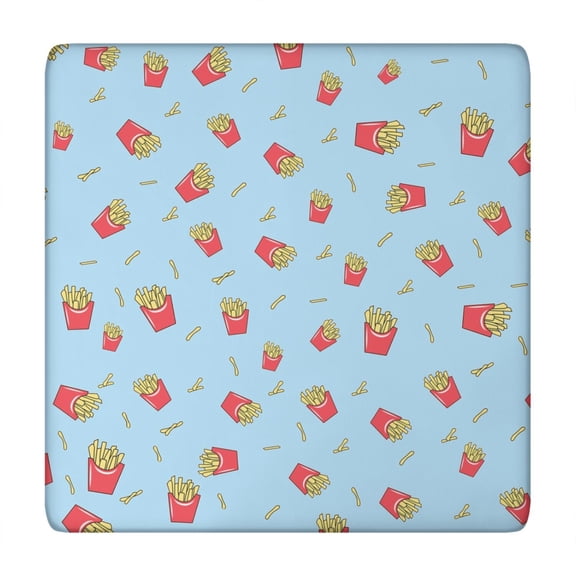 Dessert Food Pattern Tablecloth Colorful Ice Cream Sweet Treats Summer Theme Squre Waterproof Table Cover with Elastic Edges