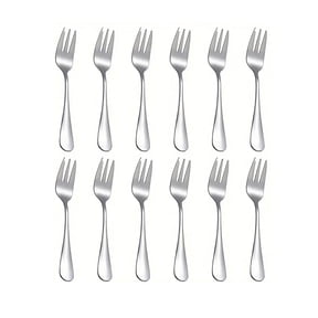 Vruelia Dessert Forks Set of 12, 5.5Inches, Stainless Steel Forks, Appetizer Small Forks, Fruit Salad Forks for