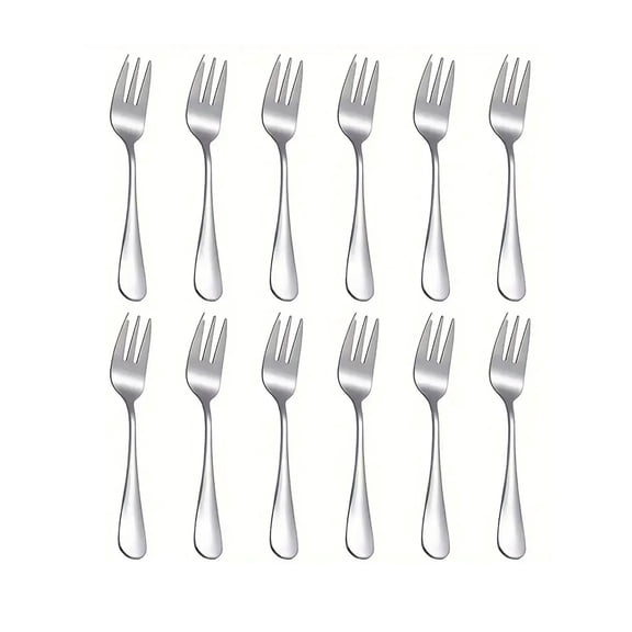 Vruelia Dessert Forks Set of 12, 5.5Inches, Stainless Steel Forks, Appetizer Small Forks, Fruit Salad Forks for