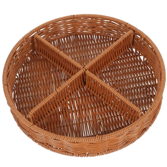 Dessert Fruit Basket Bread Fruits Serving Baskets Candy Woven Rattan Snack Storage