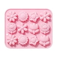 thumbnail image 1 of Dessert Molds, Clearance! Yuoaen Silicone Flower Molds,  Flowers Silicone Mould Fondant Cake Casting Mold, Decorating, Sweets, Chocolates, Cakes, 1 of 5