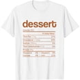 thumbnail image 1 of Dessert Nutrition Facts Funny Thanksgiving Christmas Food Womens T-Shirt White Large, 1 of 5